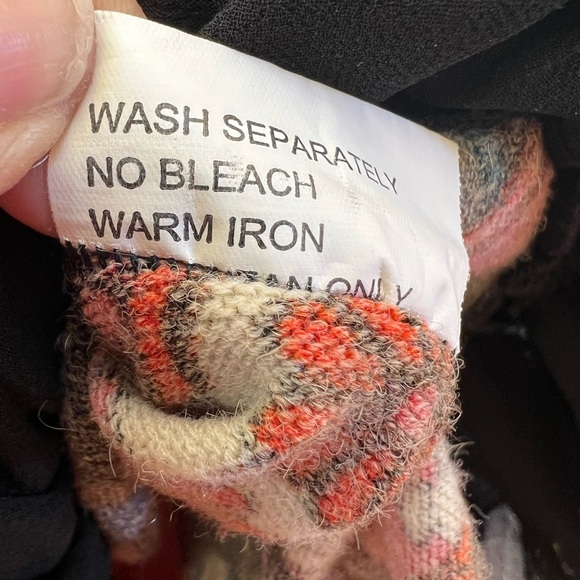 Adore Butterfly Floral Knit Tunic Dress Crochet Hem Medium Cottagecore - Picture 6 of 6